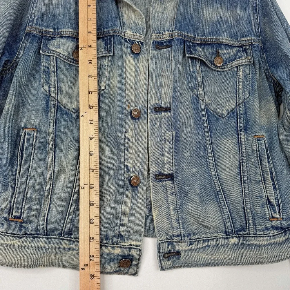 VTG 90s Polo Ralph Lauren Jean Jacket Adult (Large) Blue Denim USA Fabric - Picture 5 of 13